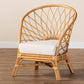 Baxton Studio bali & pari Emmeline Bohemian Honey Rattan Accent Chair | Accent Chairs | Modishstore - 9