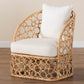 Baxton Studio bali & pari Prisca Bohemian Light Honey Rattan Accent Chair | Accent Chairs | Modishstore - 2