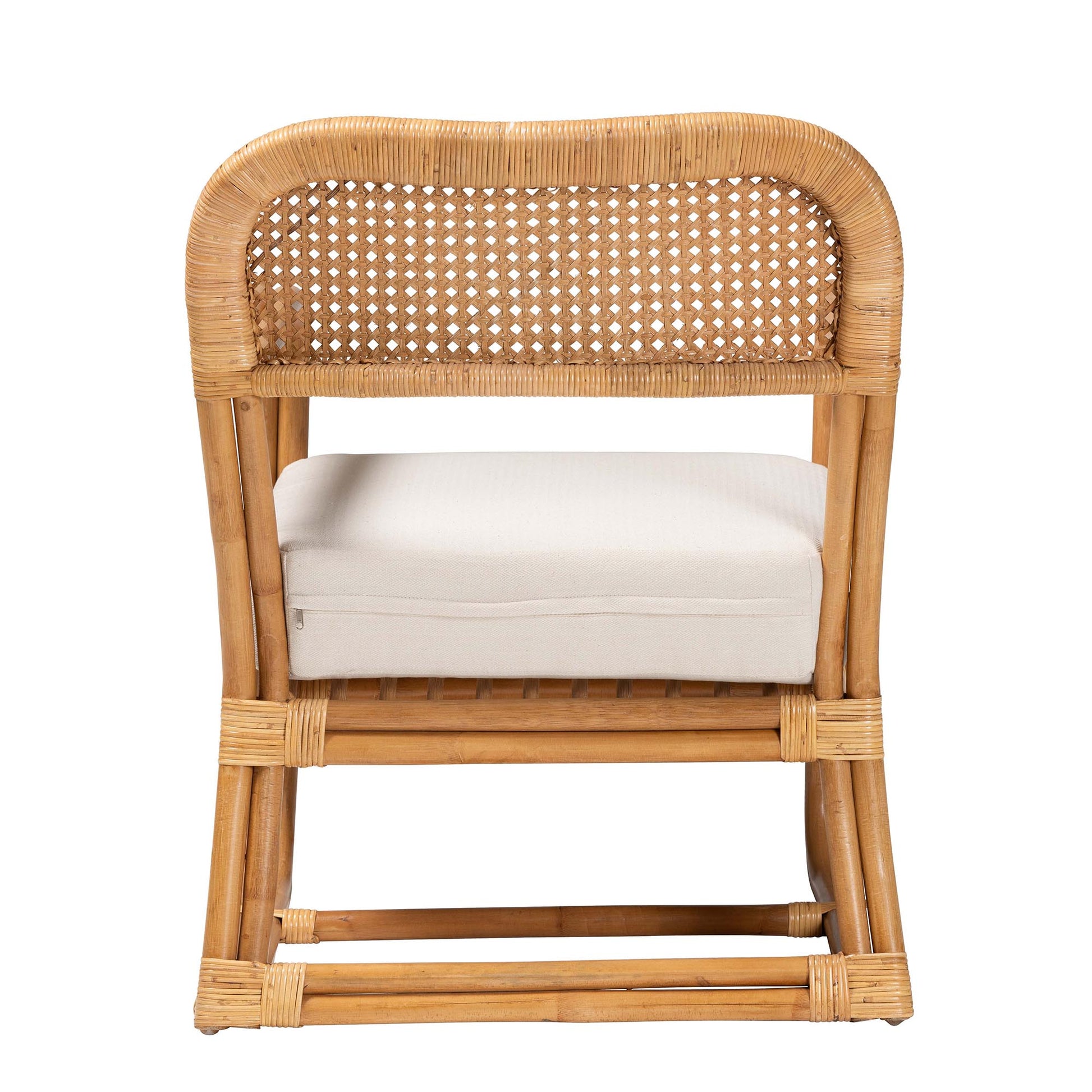 Baxton Studio bali & pari Ailith Modern Bohemian Light Honey Rattan Arm Chair | Accent Chairs | Modishstore - 5