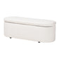 Baxton Studio Lavina Modern White Teddy-Bear Fabric Storage Bench | Benches | Modishstore - 5