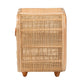 Baxton Studio bali & pari Keita Bohemian Natural Rattan and Mahogany Wood Nightstand | Nightstands | Modishstore - 7