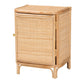 Baxton Studio bali & pari Kiara Bohemian Natural Rattan Nightstand | Nightstands | Modishstore - 4