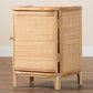 Baxton Studio bali & pari Kiara Bohemian Natural Rattan Nightstand | Nightstands | Modishstore - 2