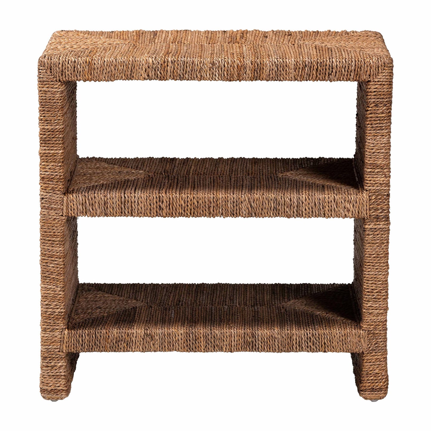 Baxton Studio bali & pari Liza Bohemian Natural Seagrass End Table | End Tables | Modishstore - 5