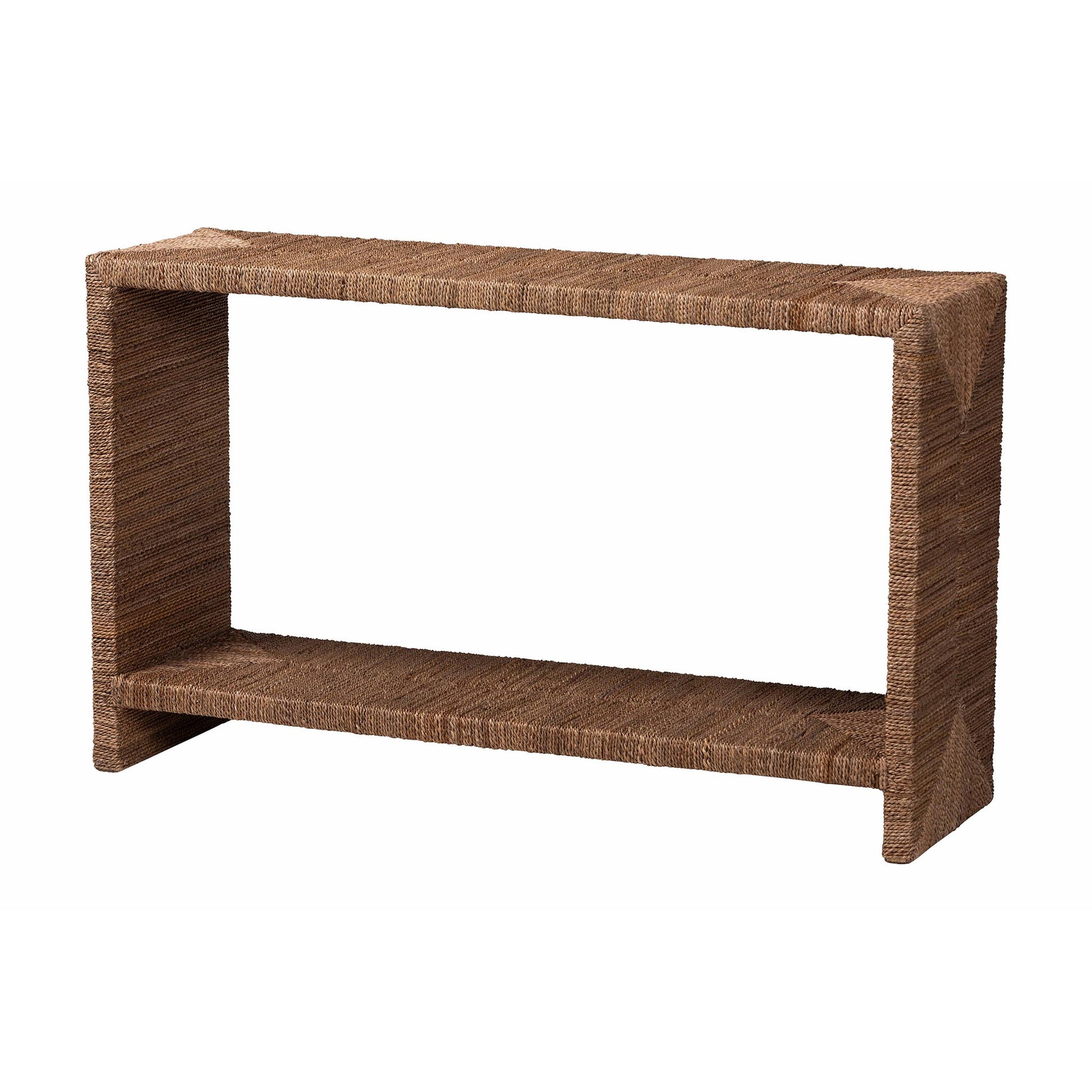 Baxton Studio bali & pari Liza Bohemian Natural Seagrass Console Table | Console Tables | Modishstore - 3