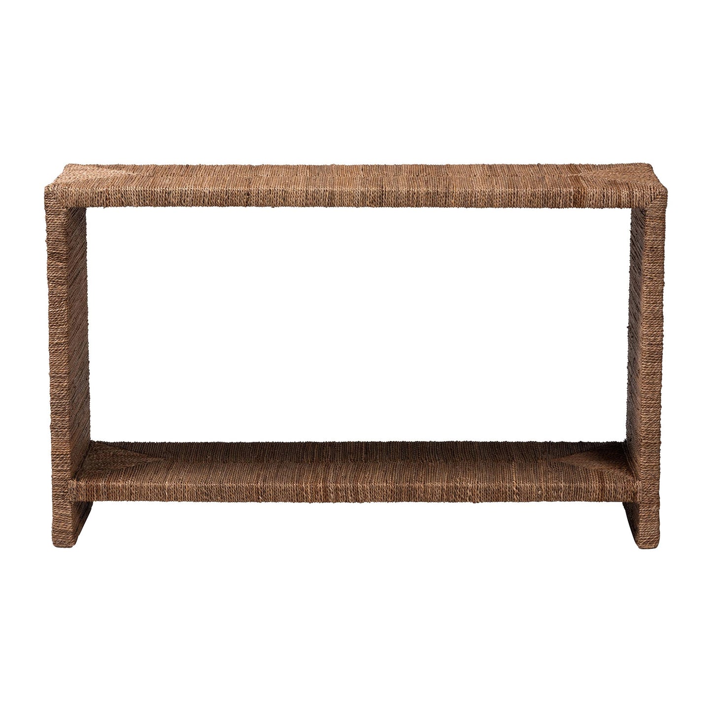 Baxton Studio bali & pari Liza Bohemian Natural Seagrass Console Table | Console Tables | Modishstore - 4