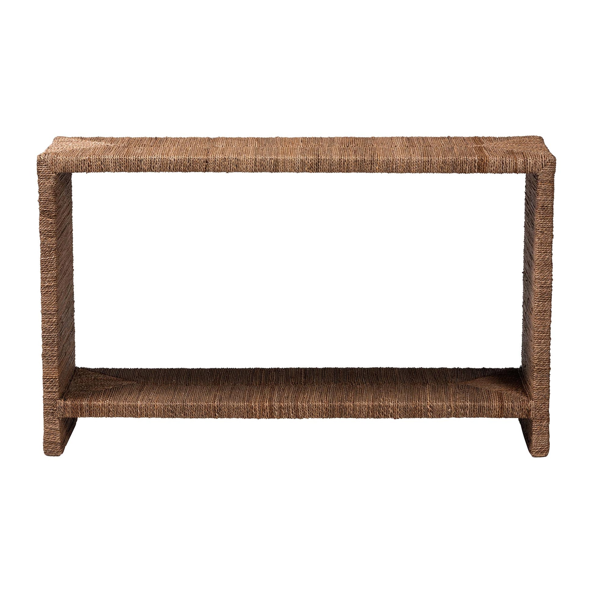 Baxton Studio bali & pari Liza Bohemian Natural Seagrass Console Table | Console Tables | Modishstore - 4