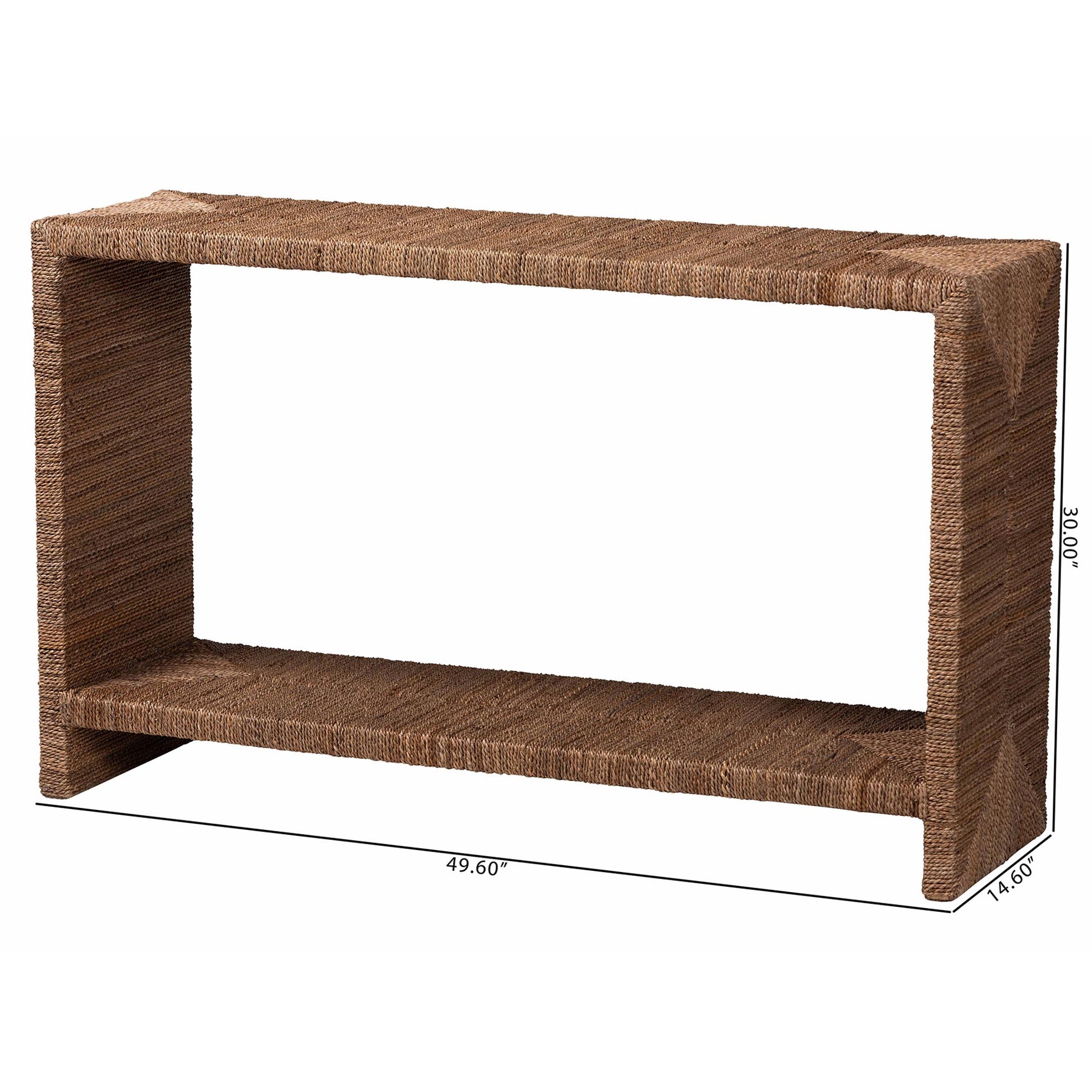 Baxton Studio bali & pari Liza Bohemian Natural Seagrass Console Table | Console Tables | Modishstore - 2