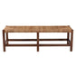 Baxton Studio bali & pari Liza Bohemian Natural Seagrass and Wood Accent Bench | Benches | Modishstore - 4