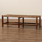 Baxton Studio bali & pari Liza Bohemian Natural Seagrass and Wood Accent Bench | Benches | Modishstore - 8