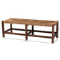 Baxton Studio bali & pari Liza Bohemian Natural Seagrass and Wood Accent Bench | Benches | Modishstore - 2