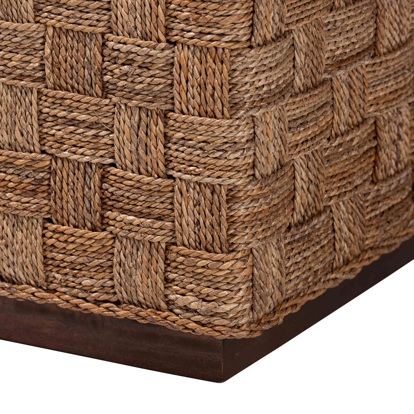 Baxton Studio bali & pari Karina Bohemian Natural Seagrass End Table | End Tables | Modishstore - 8