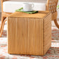 Baxton Studio bali & pari Karina Bohemian Light Honey Rattan Footstool | Ottomans | Modishstore