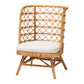 Baxton Studio bali & pari Tania Bohemian Light Honey Rattan Accent Chair | Accent Chairs | Modishstore - 4