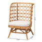 Baxton Studio bali & pari Tania Bohemian Light Honey Rattan Accent Chair | Accent Chairs | Modishstore - 3