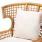 Baxton Studio bali & pari Regina Bohemian Light Honey Rattan Arm Chair | Armchairs | Modishstore - 8