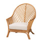 Baxton Studio bali & pari Lisabon Bohemian Light Honey Rattan Arm Chair | Armchairs | Modishstore - 4