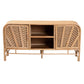 Baxton Studio bali & pari Carabella Bohemian Natural Rattan 2-Door Storage Cabinet | Cabinets | Modishstore - 4