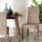 Baxton Studio bali & pari Nevina Bohemian Grey Kubu Rattan and Mango Wood Dining Chair | Dining Chairs | Modishstore