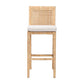 Baxton Studio bali & pari Sofia Bohemian Natural Rattan Bar Stool | Bar Stools | Modishstore - 5