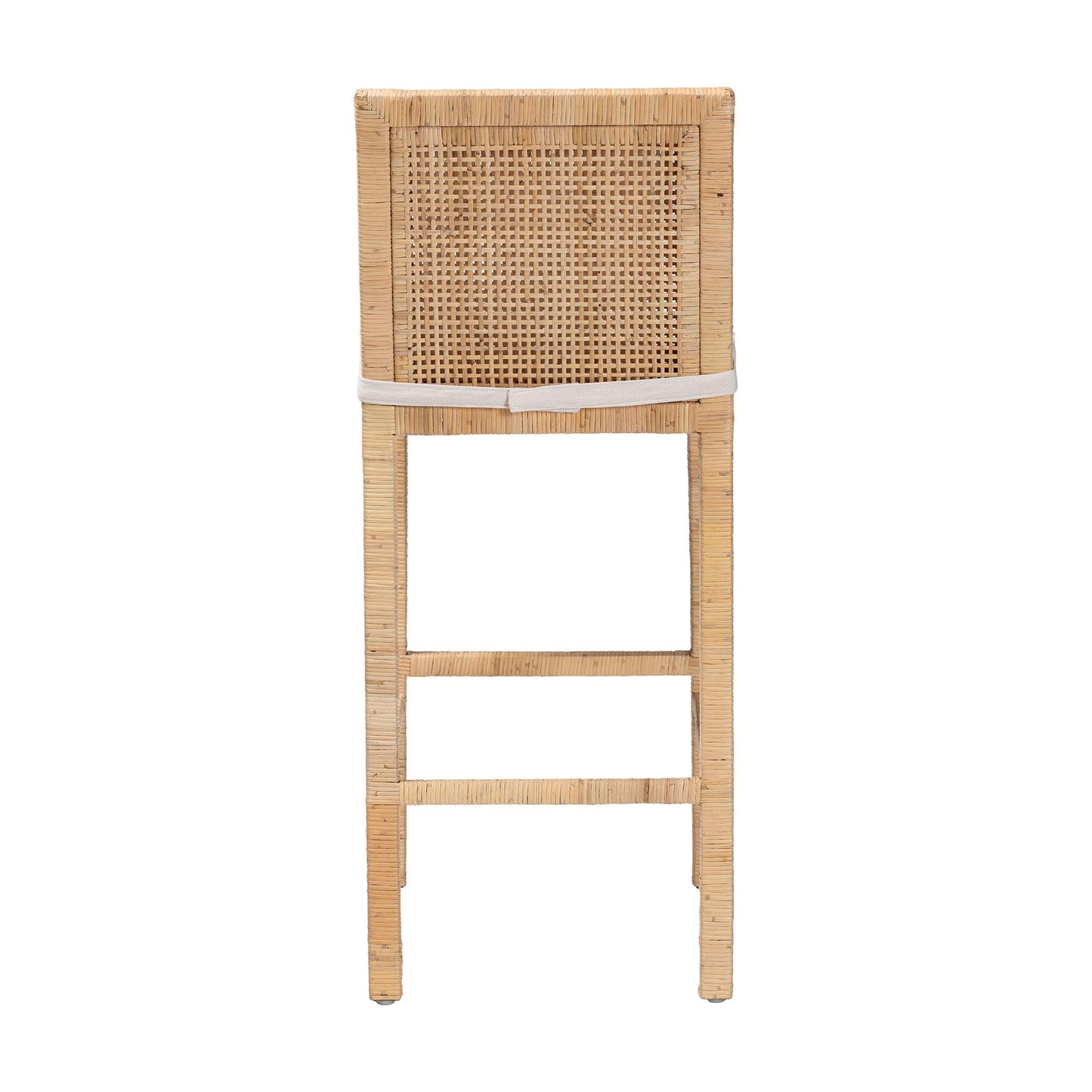 Baxton Studio bali & pari Sofia Bohemian Natural Rattan Bar Stool | Bar Stools | Modishstore - 7