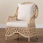 Baxton Studio bali & pari Florence Bohemian Ivory Braided Rattan Arm Chair | Armchairs | Modishstore - 2