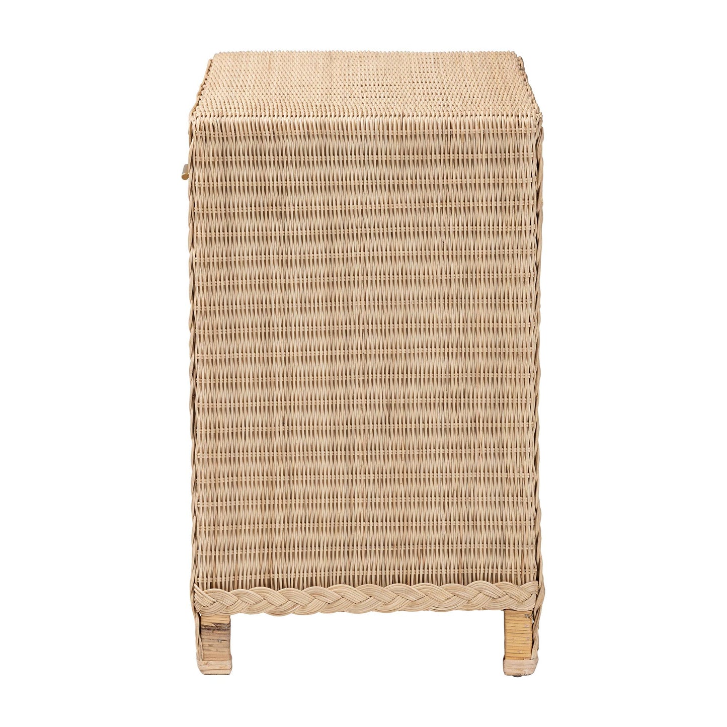 Baxton Studio bali & pari Lanica Japandi Sun Bleached Rattan 2-Drawer Console Table | Console Tables | Modishstore - 8