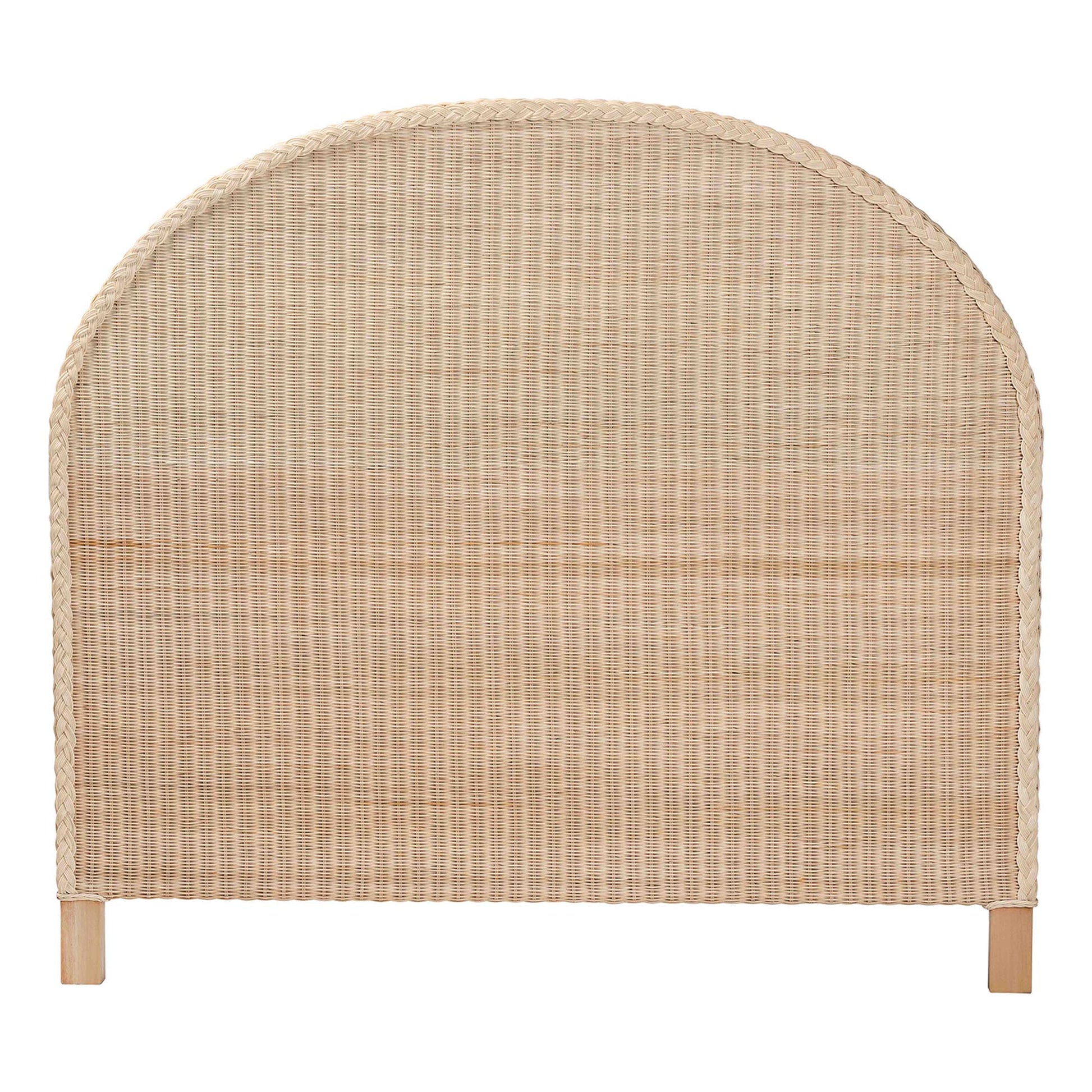 Baxton Studio bali & pari Lanica Japandi Sun Bleached Rattan King Size Standalone Headboard | Headboards | Modishstore - 4