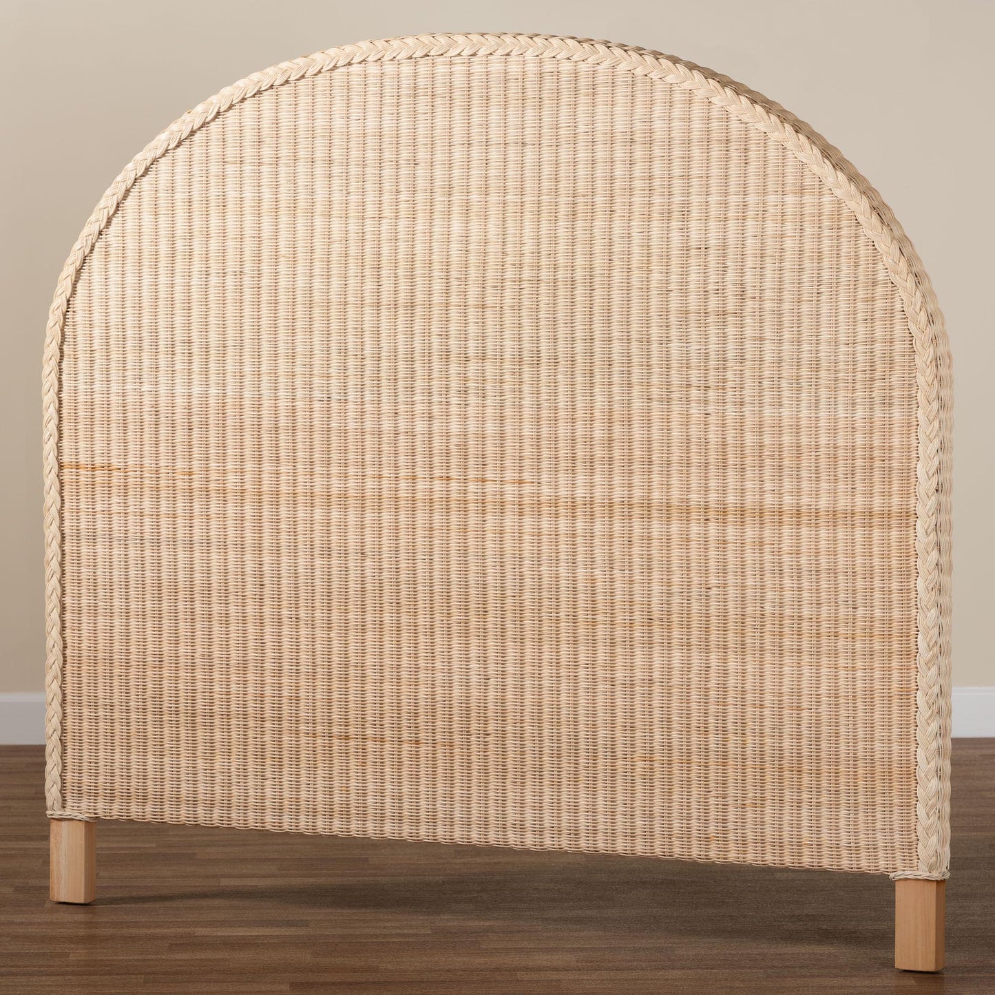 Baxton Studio bali & pari Lanica Japandi Sun Bleached Rattan King Size Standalone Headboard | Headboards | Modishstore - 7