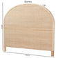 Baxton Studio bali & pari Lanica Japandi Sun Bleached Rattan King Size Standalone Headboard | Headboards | Modishstore - 8