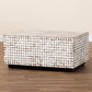 Baxton Studio bali & pari Nitza Bohemian White Coconut Shell and Acacia Wood Coffee Table | Coffee Tables | Modishstore - 2