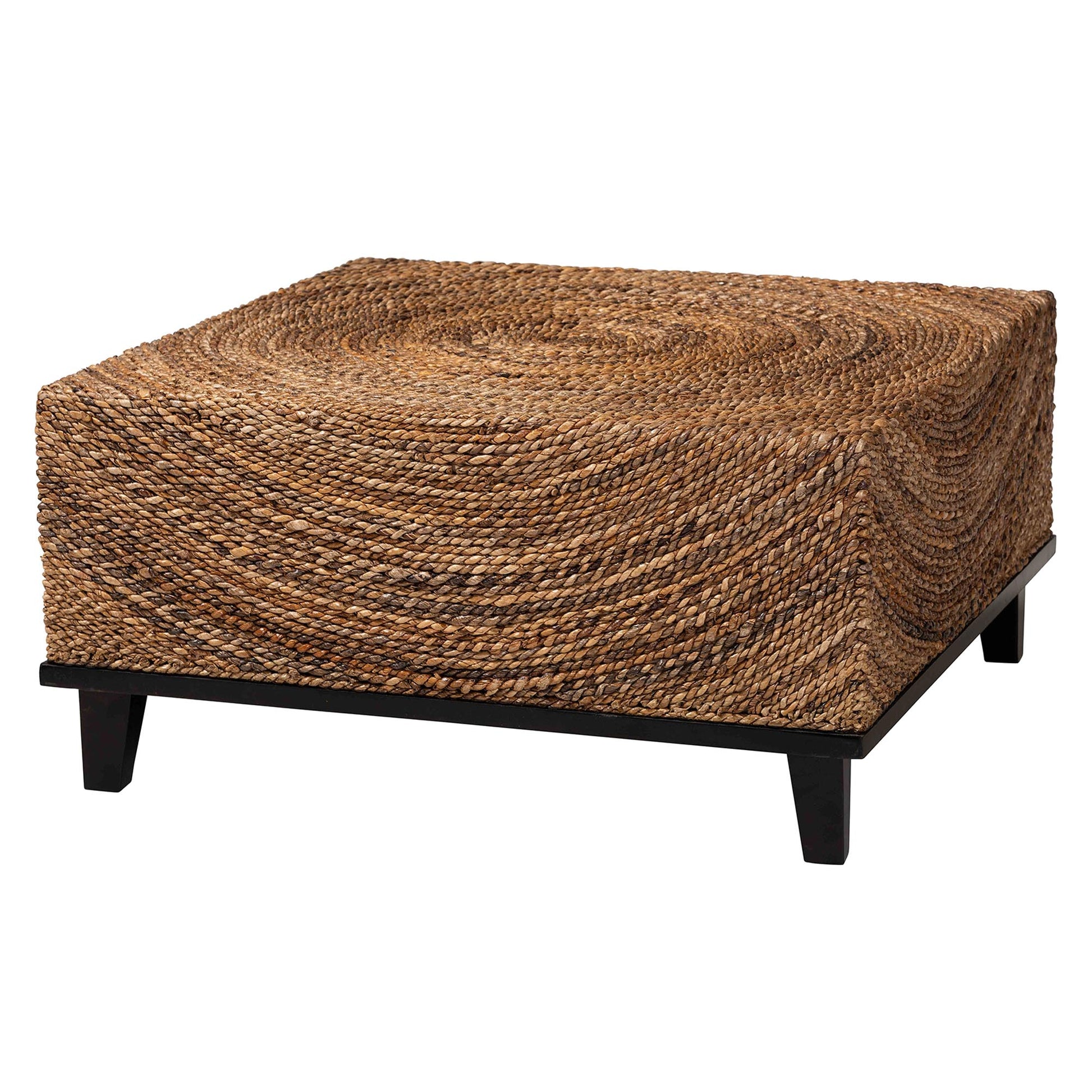 Baxton Studio bali & pari Verino Bohemian Natural Seagrass Coffee Table | Coffee Tables | Modishstore - 4