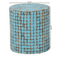 Baxton Studio bali & pari Juliette Bohemian Sky Blue Coconut Shell and Acacia Wood End Table | End Tables | Modishstore - 7