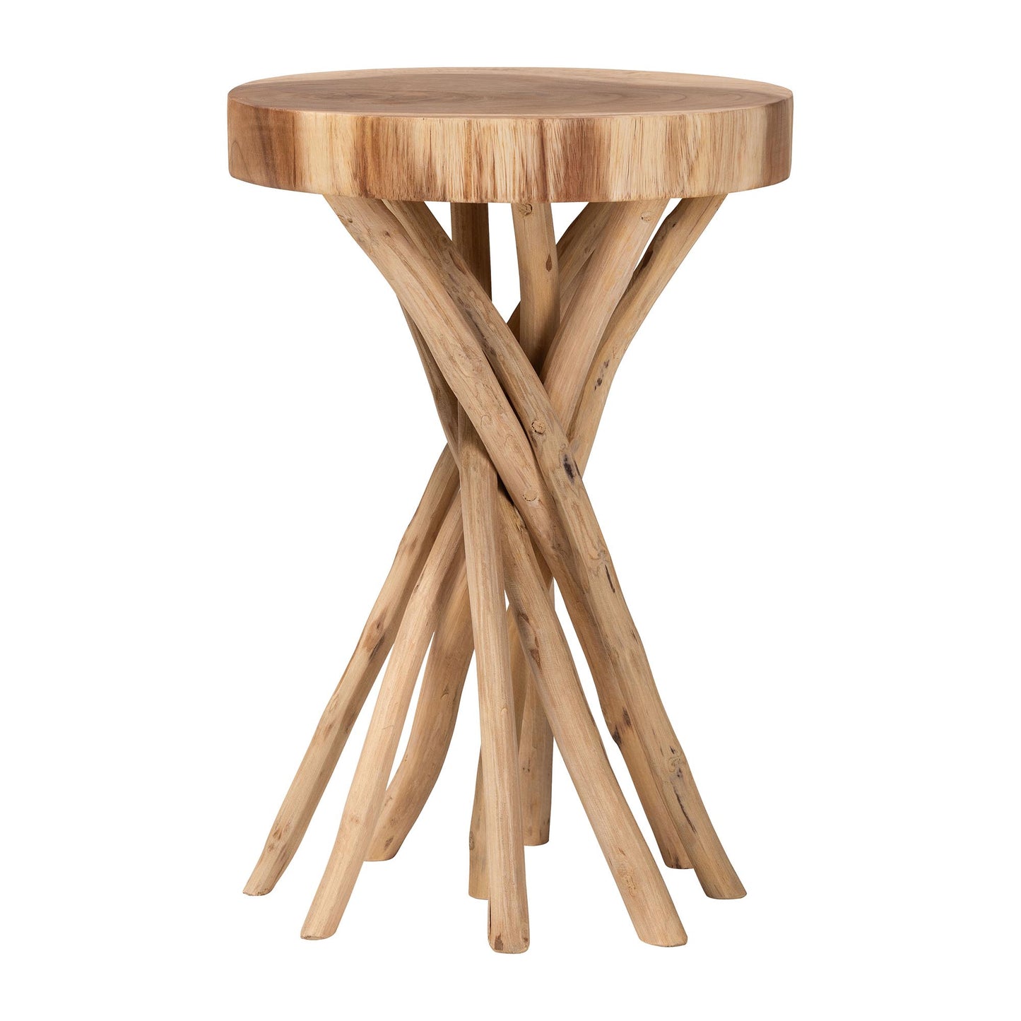 Baxton Studio bali & pari Liberte Natural Teak Wood End Table | End Tables | Modishstore - 2