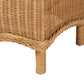 Baxton Studio bali & pari Erla Bohemian Light Honey Rattan Accent Bench with Scallop border | Benches | Modishstore - 8