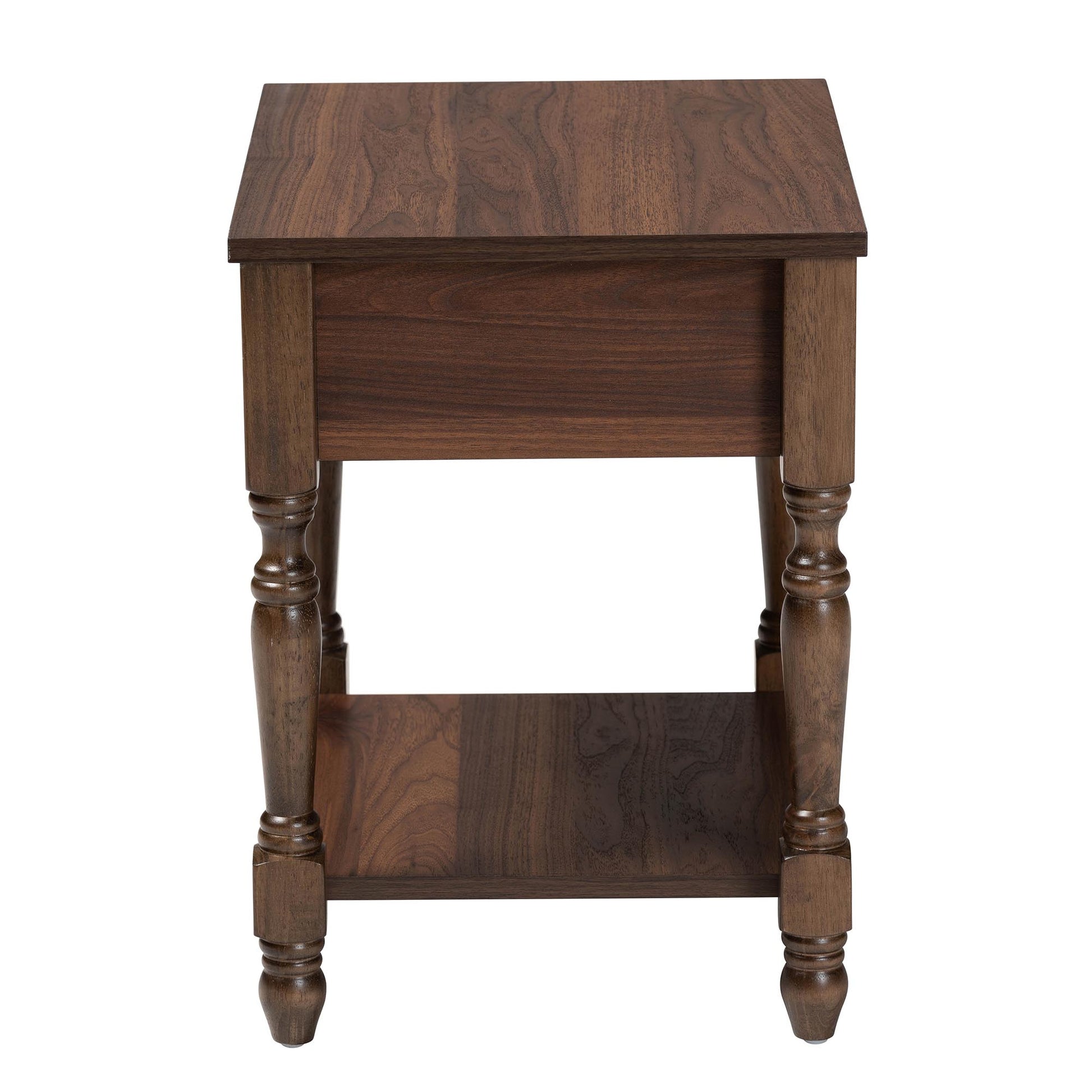 Baxton Studio Roden Transitional Dark Brown Nightstand with Rattan | Nightstands | Modishstore - 8