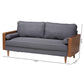 Baxton Studio Harleson Mid-Century Modern Grey Fabric and Walnut Brown Wood Sofa | Sofas | Modishstore - 4