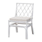 Baxton Studio bali & pari Carwyn Bohemian White Rattan Dining Chair | Dining Chairs | Modishstore - 4