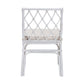 Baxton Studio bali & pari Carwyn Bohemian White Rattan Dining Chair | Dining Chairs | Modishstore - 7