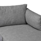 Baxton Studio Leni Modern Grey Twill Fabric Right Facing Sectional Sofa | Sectional | Modishstore - 4