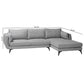 Baxton Studio Leni Modern Grey Twill Fabric Right Facing Sectional Sofa | Sectional | Modishstore - 2