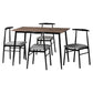 Baxton Studio Arnold Modern Industrial Grey Fabric and Metal Dining Set | Dining Sets | Modishstore - 4