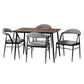 Baxton Studio Orrin Modern Industrial Grey Fabric and Metal Dining Set | Dining Sets | Modishstore - 4