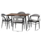 Baxton Studio Orrin Modern Industrial Grey Fabric and Metal Dining Set | Dining Sets | Modishstore - 3