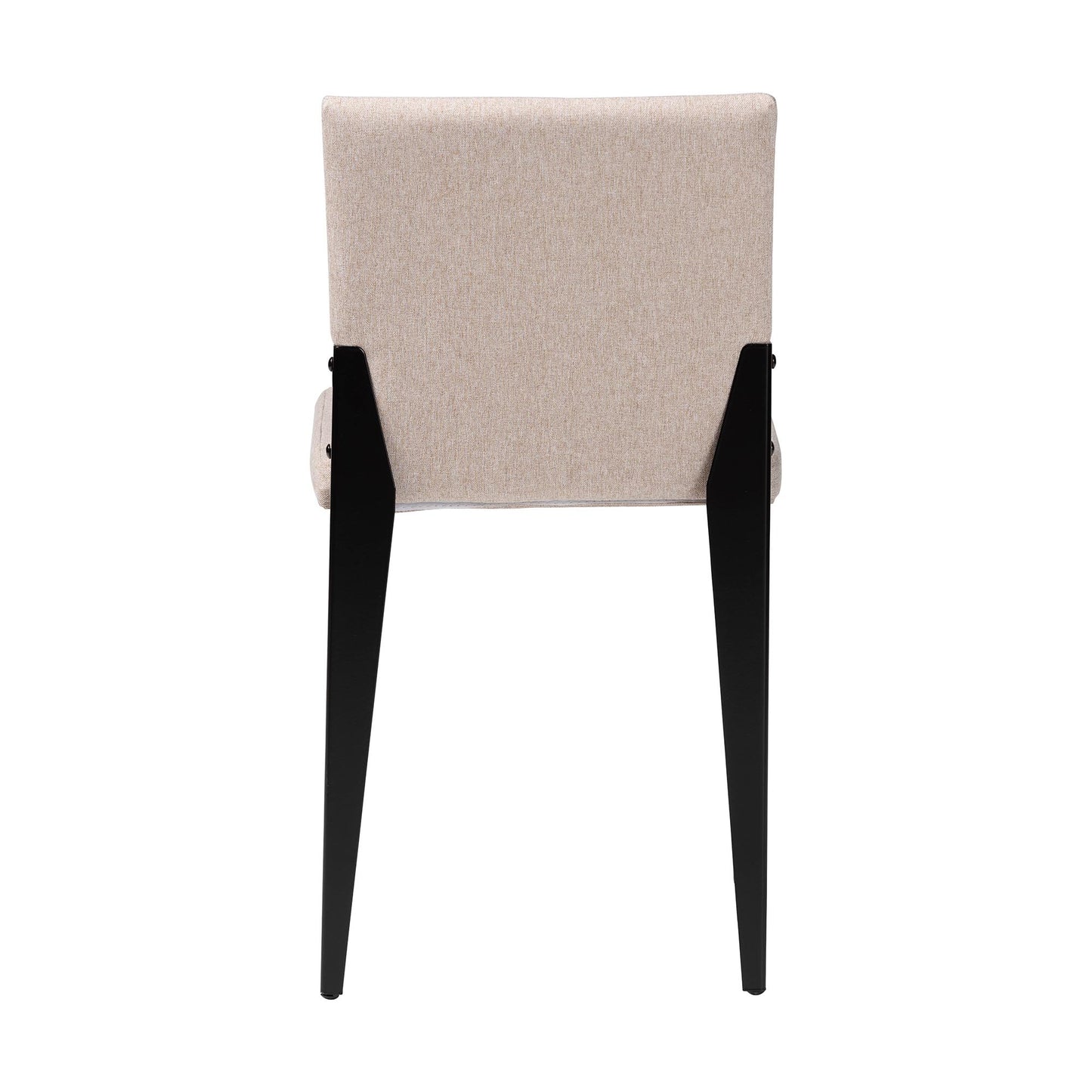 Baxton Studio Bishop Industrial Beige Fabric and Metal Dining Chair | Dining Chairs | Modishstore - 9