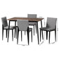 Baxton Studio Bishop Industrial Grey Fabric and Metal Dining Set | Dining Sets | Modishstore - 3