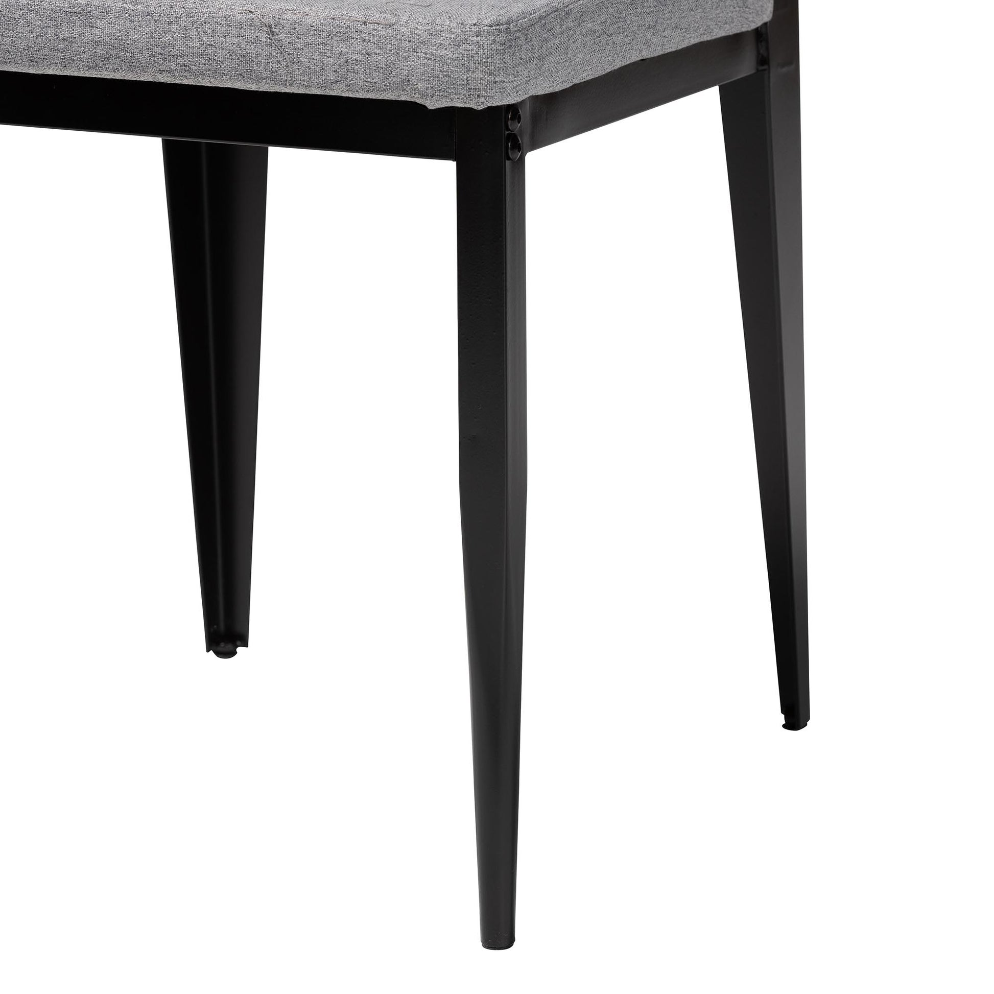 Baxton Studio Bishop Industrial Grey Fabric and Metal Dining Set | Dining Sets | Modishstore - 9