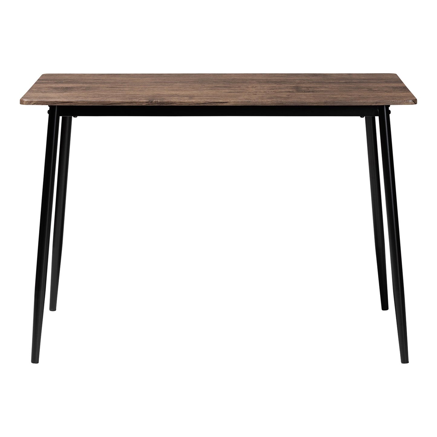 Baxton Studio Dalair Industrial Rustic Brown Wood and Metal Dining Table | Dining Tables | Modishstore - 5