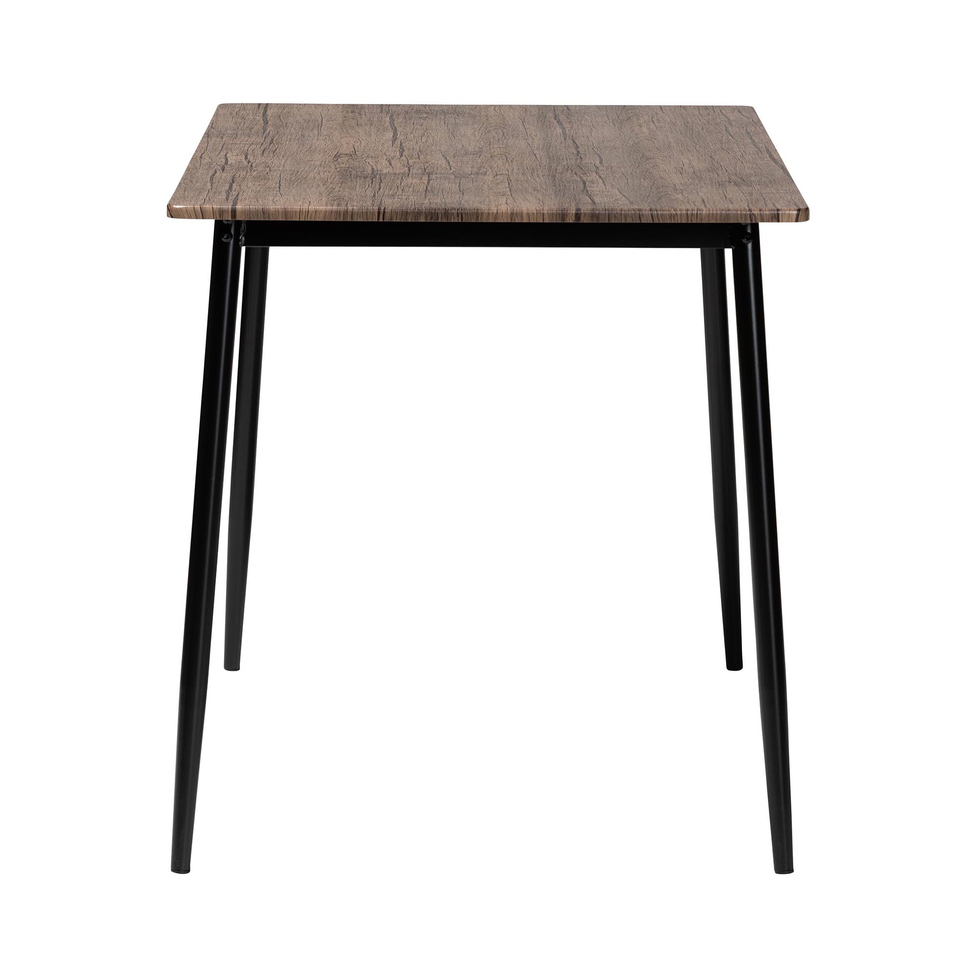 Baxton Studio Dalair Industrial Rustic Brown Wood and Metal Dining Table | Dining Tables | Modishstore - 6