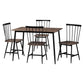 Baxton Studio Cardinal Industrial Dark Brown Wood and Metal Dining Set | Dining Sets | Modishstore - 4